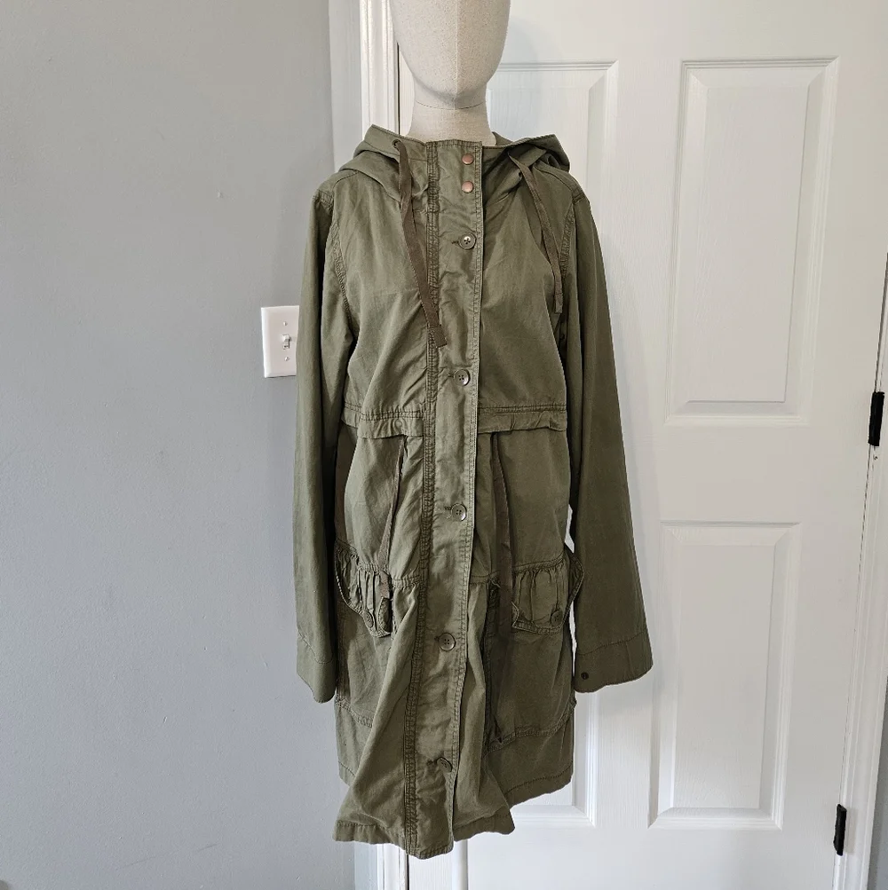 GAP Olive Utility Hooded Jacket